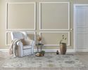 5' X 7' Ivory Gray And Green Wool Floral Hand Tufted Distressed Area Rug