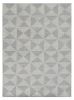 5' X 7' Gray And Light Gray Wool Geometric Hand Tufted Area Rug