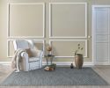 8' Denim Blue And Gray Wool Geometric Hand Tufted Runner Rug
