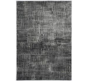 7' Gray And Dark Gray Abstract Area Rug
