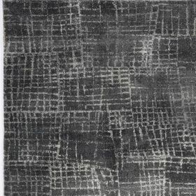 5' X 8' Gray And Dark Gray Abstract Distressed Area Rug