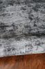 9' X 12' Gray And Dark Gray Floral Medallion Hand Loomed Area Rug