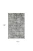 9' X 12' Gray And Dark Gray Floral Medallion Hand Loomed Area Rug