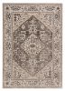 10' X 13' Ivory Gray And Brown Floral Medallion Area Rug
