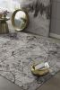 6' X 9' Ivory Gray and Brown Abstract Area Rug