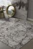 6' X 9' Ivory Gray and Brown Abstract Area Rug