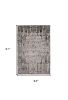 5' X 8' Ivory And Gray Abstract Distressed Area Rug