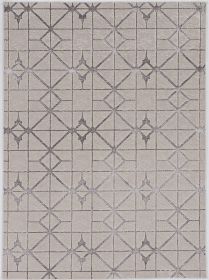 5' X 8' Ivory And Brown Geometric Area Rug