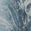 8' X 11' Blue And Silver Abstract Area Rug