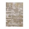 3' X 5' Ivory Taupe And Gold Abstract Area Rug