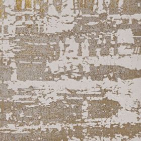 7' X 10' Ivory Taupe And Gold Abstract Area Rug