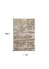 10' X 13' Ivory Taupe And Gold Abstract Area Rug