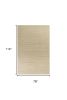7' X 10' Tan and Ivory Wool Hand Woven Area Rug