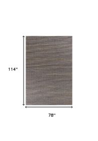7' X 10' Blue And Beige Abstract Hand Woven Area Rug