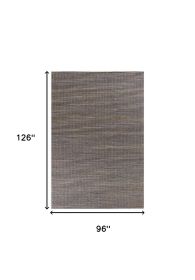 8' X 11' Blue And Beige Abstract Hand Woven Area Rug