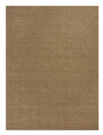 2' X 4' Natural And Brown Jute Chevron Hand Woven Area Rug