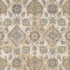 3' X 5' Ivory Beige And Gray Wool Floral Medallion Area Rug