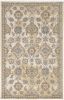3' X 5' Ivory Beige And Gray Wool Floral Medallion Area Rug