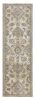 8' X 11' Ivory Beige And Gray Wool Floral Medallion Distressed Area Rug