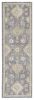 3' X 5' Sage Orange And White Wool Floral Distressed Area Rug