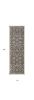 8' Taupe Orange And Gray Wool Floral Distressed Runner Rug