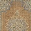 3' X 5' Brown And Gray Wool Medallion Area Rug