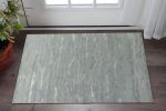 3' X 5' Slate Gray And Ivory Abstract Hand Tufted Area Rug