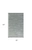 5' X 7' Slate Gray And Ivory Abstract Hand Tufted Area Rug