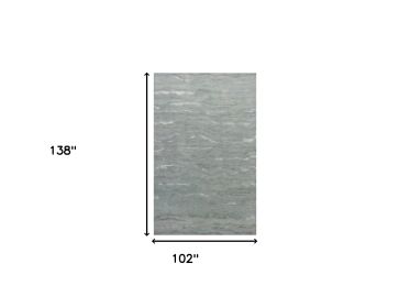 9' X 12' Slate Gray And Ivory Wool Abstract Hand Tufted Area Rug