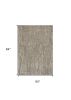 5' X 7' Sand And Gray Abstract Hand Tufted Area Rug
