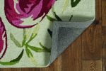 8' X 10' Ivory And Pink Flamingo Hand Hooked Area Rug
