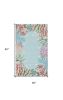 5' X 8' Blue Red And Pink Fish and Coral Hand Tufted Area Rug