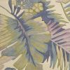 9' X 12' Green Pink And Purple Wool Tropical Botanical Hand Tufted Area Rug
