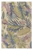 9' X 12' Green Pink And Purple Wool Tropical Botanical Hand Tufted Area Rug