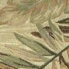 4' X 6' Brown Green And Red Wool Tropical Botanical Hand Tufted Area Rug
