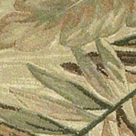 4' X 6' Brown Green And Red Wool Tropical Botanical Hand Tufted Area Rug