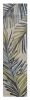 10' Ivory Blue And Green Wool Tropical Botanical Hand Tufted Runner Rug
