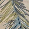 8' Ivory Blue And Green Wool Tropical Botanical Hand Tufted Round Rug