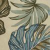 10' Brown Blue And Green Wool Tropical Botanical Hand Tufted Runner Rug
