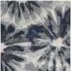 8' X 11' Ivory And Blue Floral Area Rug