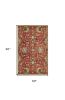 5' X 8' Rust Beige And Gray Wool Floral Medallion Hand Tufted Area Rug