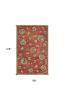 8' X 11' Sienna Gold And Green New Zealand Lambs Wool Floral Vines Hand Tufted Area Rug