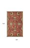 9' X 13' Rust Beige And Gray Wool Floral Medallion Hand Tufted Area Rug