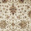 5' X 8' Champagne Red And Brown New Zealand Lambs Wool Floral Medallion Hand Tufted Area Rug