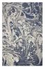 5' X 8' Blue Gray And Ivory Abstract Area Rug