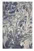 5' X 8' Blue Gray And Ivory Abstract Area Rug