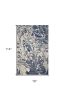 7' X 9' Blue Gray And Ivory Abstract Area Rug