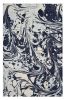 8' X 10' Blue And Ivory Abstract Shag Area Rug