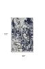 8' X 10' Blue And Ivory Abstract Shag Area Rug