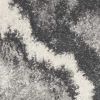 7' X 9' Gray And Ivory Abstract Area Rug
